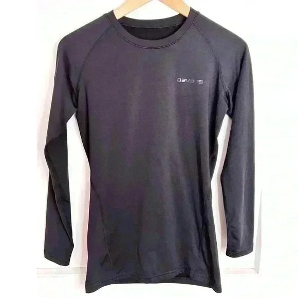 BNWOT Devops Soft Black Long sleeved Sports Shirt Size  Small - Picture 1 of 7